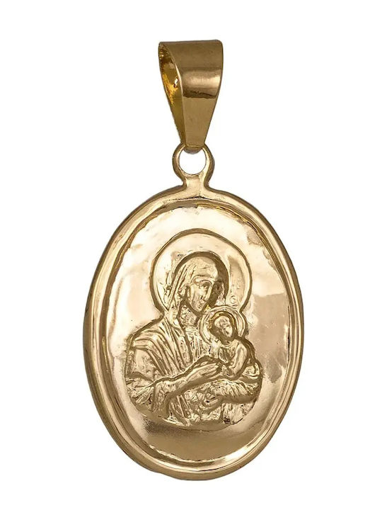 Pendant with Virgin Mary Gold 9K