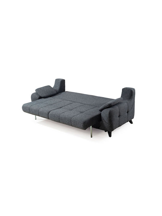 Stewehome Sofa Set 3+3+1 Bed & Storage Space Two-Tone Dark Gray Light Gray 216x90x85cm