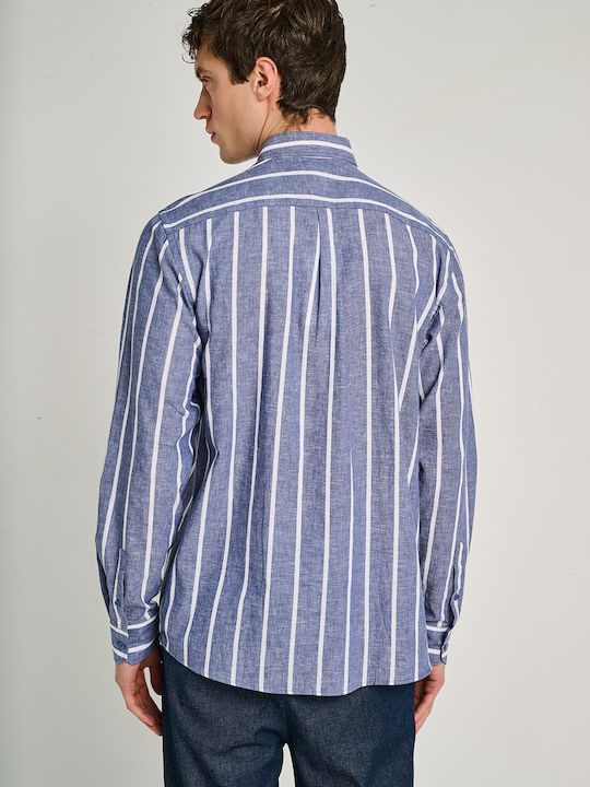 Long Sleeve Striped Blue Shirt 61-009.055.N0000