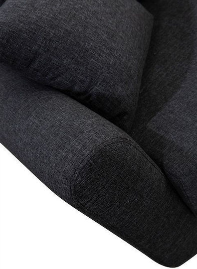 SteweHome Wohnzimmermöbel-Set Ilayda 3+3+1 Weiche Textur Anthrazit Creme 208x93x98 cm