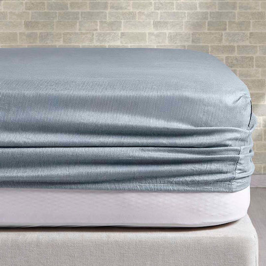Cannon Duvet Cover Set Single with Pillowcase 170x250 Smoke Blue