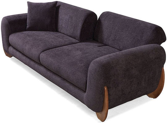 SteweHome Wohnzimmermöbel-Set Bukle 3+3+1 Gebogene Linien Anthrazit Weiß 232x92x85 cm