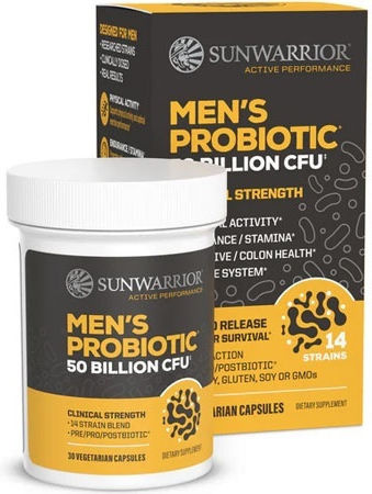 Sunwarrior Herren Probiotisches Ergänzungsmittel mit Probiotika 30 Kräuterkapseln