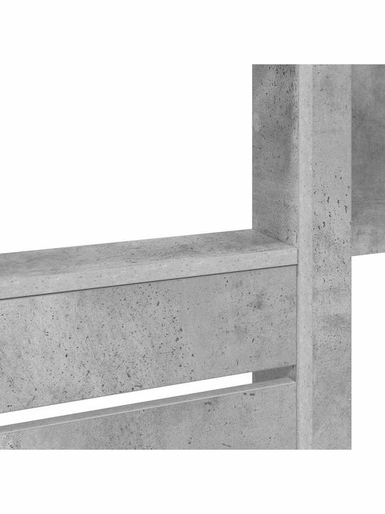 Pat Suprapus Single Gri pentru Saltea 75x190cm