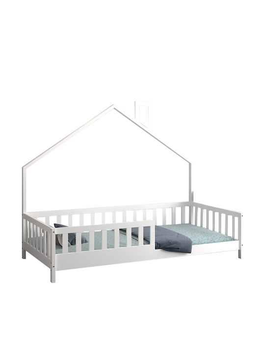 Kids Bed Montessori Classic Single White for Mattress 90x190cm