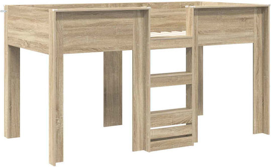 Kinderbett Koje Einzeln Beige für Matratze 90x200cm