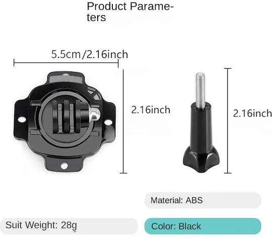 Rotating Helmet Mount Helmet Mount 360 Gopro