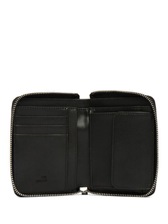 Kleines Leder Damenbrieftasche Schwarz