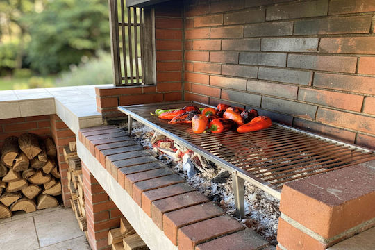 Inox Grill Rack Nonstick with Legs for Fish 60x38cm