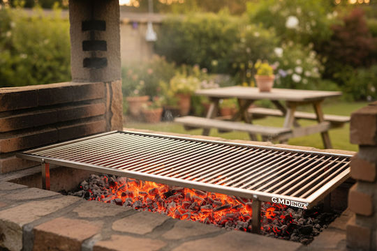 Inox Grill Rack Nonstick with Legs for Fish 60x38cm