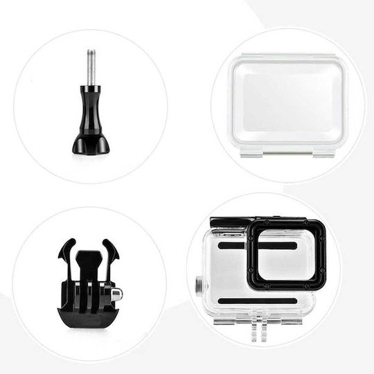 Waterproof Case Touch Version Gopro Hero 5 6 7 Black/2018 Additional Panel Transparent