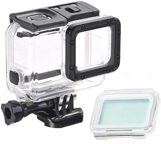 Waterproof Case Touch Version Gopro Hero 5 6 7 Black/2018 Additional Panel Transparent
