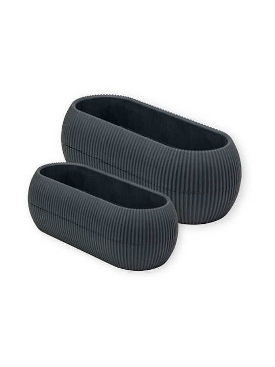 Viosarp Coral Plastic Flower Pot Anthracite