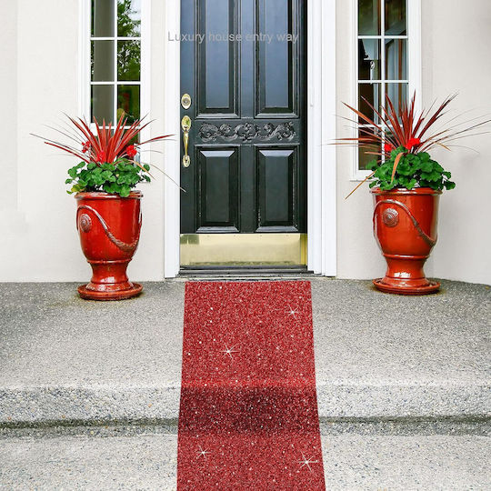 Red Expo Carpet Events 75 X 900 Cm Glitter Adhesive Tape Engagement Indoor Outdoor Church Decoration