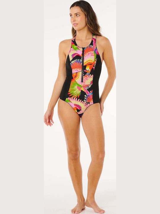 One Piece Swimsuit with Removable Padding Black