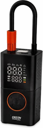 Green Lyca Car Tire Pump 150PSI Rechargeable with 12V Battery