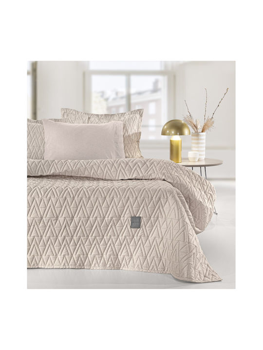 Guy Laroche Kylian Kylian Tagesdecken Set Halbdoppel aus Polyester Natur 180x240cm 2Stücke