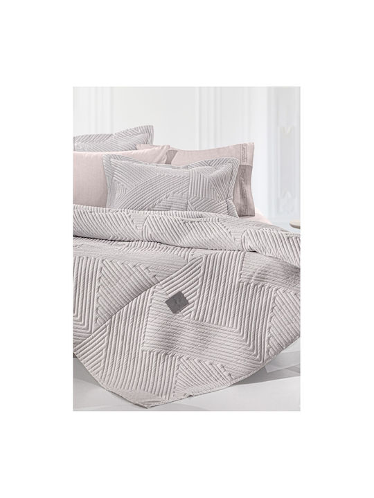 Guy Laroche Ziana Set Coverlets Semi-Double Made of Polyester Tobacco 180x240cm 2 Pieces
