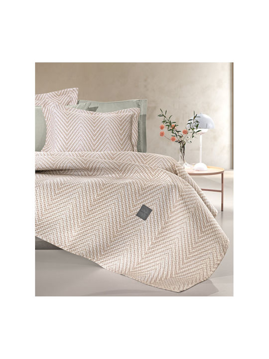 Guy Laroche Vera Vera Coverlet Set King Size Polyester Natural 250x240cm 2pcs