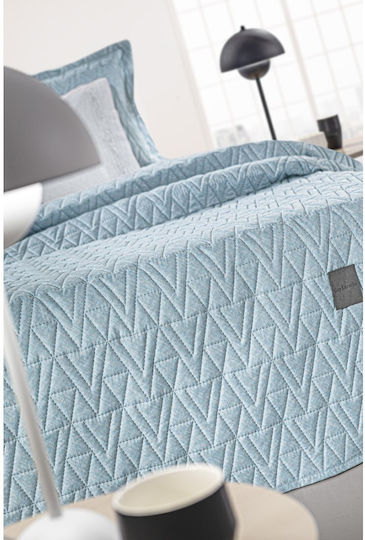 Guy Laroche Kylian Kylian Set Coverlet Semi-Double from Polyester Denim 180x240cm 2pcs