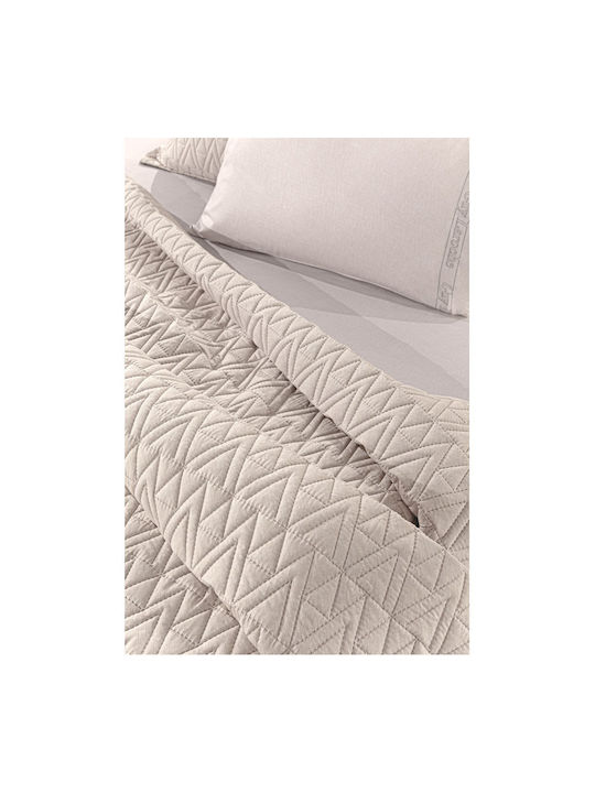 Guy Laroche Kylian Kylian Tagesdecken Set Halbdoppel aus Polyester Natur 180x240cm 2Stücke