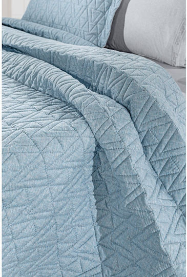 Guy Laroche Kylian Kylian Set Coverlet Semi-Double from Polyester Denim 180x240cm 2pcs