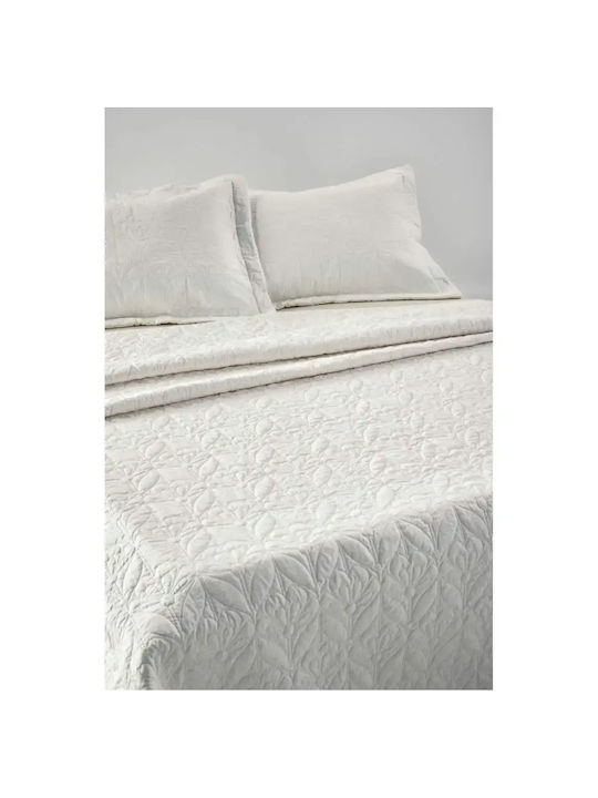 Kentia Aspara Σετ Κουβερλί Υπέρδιπλο Βαμβακερό White 230x250cm 3τμχ