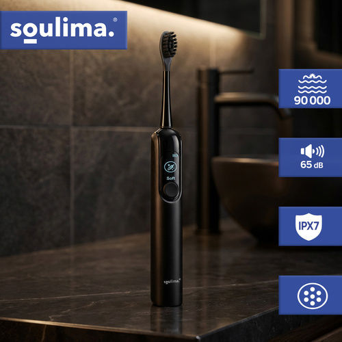 Soulima Ηλεκτρική Οδοντόβουρτσα με Θήκη Ταξιδίου 26851 Μαύρη
