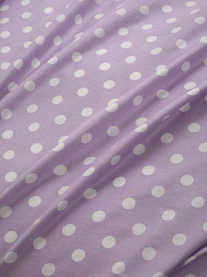 Royal Sheet Sets Queen 240x260cm. Sateen Signature Dots Lilac 4pcs