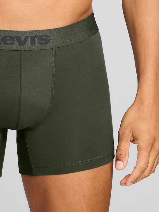 Herren Boxershorts Khaki 3er Pack