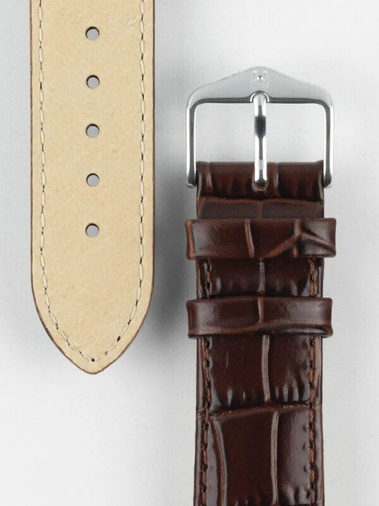 Hirsch Louisianalook Δερμάτινο Λουράκι Καφέ 20mm