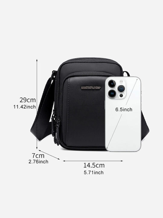 Herren Schulter / Crossbody Tasche Grau