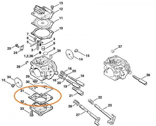 Фланец Stihl 11151291100