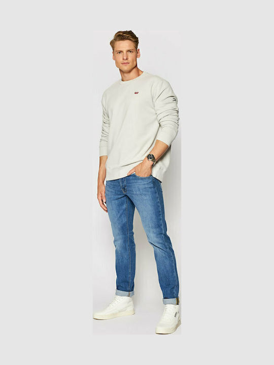Zip Fly Men's Jeans Pants Elastic with Regular Straight Fit Blue