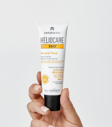 Cantabria labs Heliocare 360 Mineral Fluid Mineral Αντηλιακή Κρέμα Προσώπου SPF50 50ml