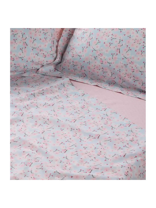Das Home Happy Bed Sheets Set Super-Double 240x260cm Blue (4pcs)