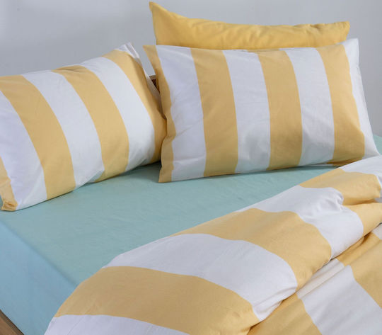Nef-Nef Homeware Casual Σετ Σεντόνια Υπέρδιπλα με Λάστιχο 160x200+35εκ. Mauve (4τμχ)