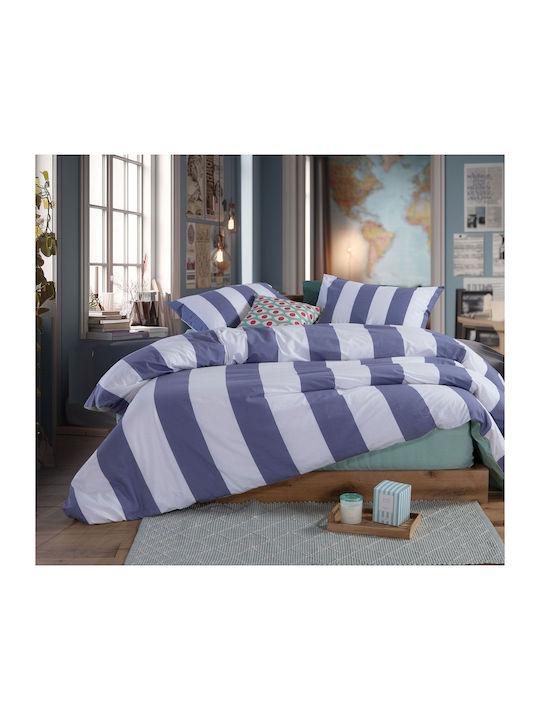 Nef-Nef Homeware Casual Σετ Σεντόνια King Size με Λάστιχο 180x200+35εκ. Mauve (4τμχ)
