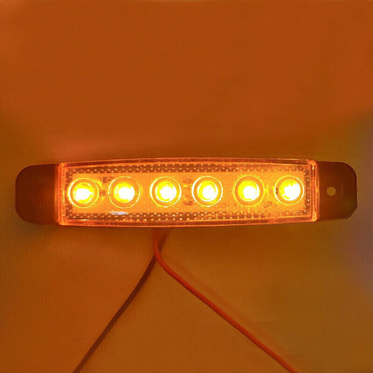Led Truck Volume Lights 12v-24v Yellow Amber 4 Pieces 6 Led Side Marker Truck