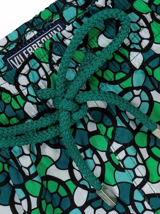Men's Swimwear Shorts Green with Prints