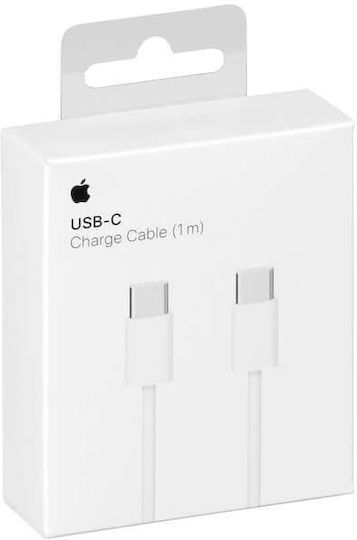 Apple Braided USB 2.0 Cable USB-C male - USB-C 60W Λευκό 1m AP-MW493ZM/A