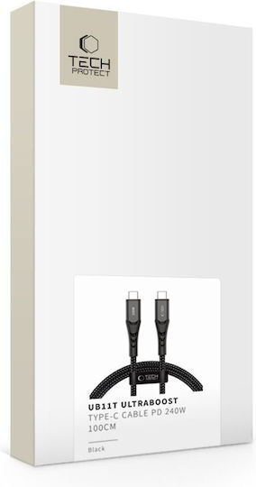 Tech-Protect Ultraboost USB 2.0 Cable USB-C male - USB-C 240W Μαύρο 1m