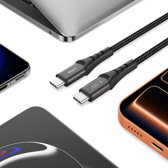 Tech-Protect Ultraboost USB 2.0 Кабел USB-C Мъжки - USB-C 240W Черен 2m