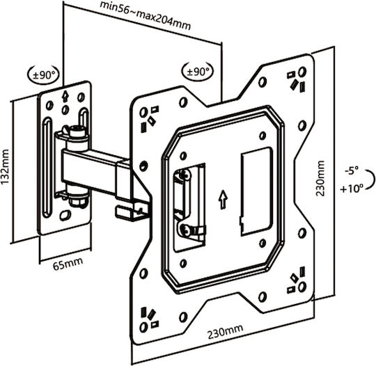 Jollyline ELB-2342/2 TV Wall Mount with Extension Arm 42" and 30kg