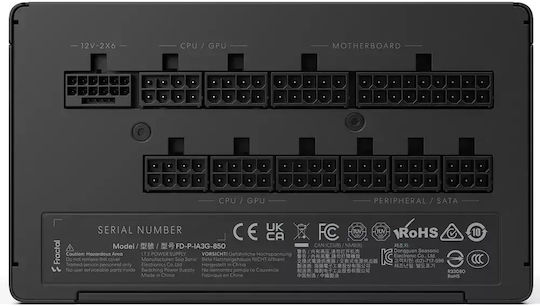 Fractal Design ION Gold 750W Μαύρο Τροφοδοτικό Υπολογιστή Full Modular 80 Plus Gold