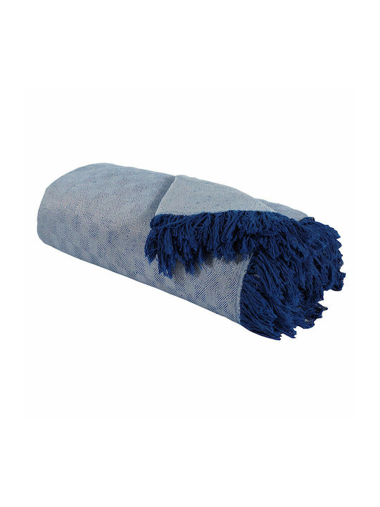 Das Home 0224 Sofa Throw Jacquard 180x250cm Blue