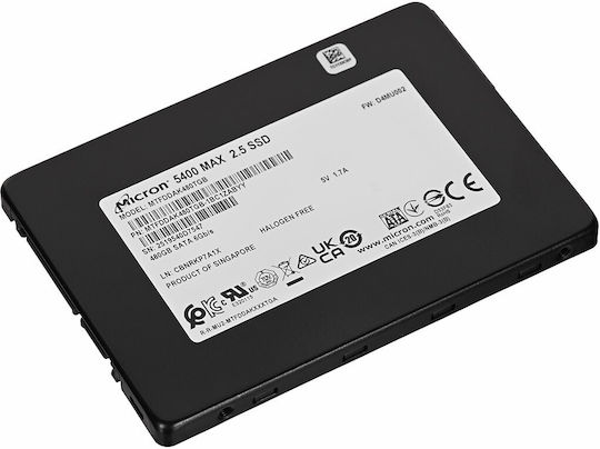 Micron Micron 5400 Max SSD 480GB τύπου 2.5'' με σύνδεση SATA III MTFDDAK480TGB-1BC1ZABYYT