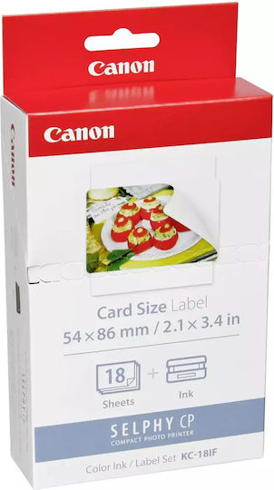 Canon KC-18IF Hârtie Foto 54x86 pentru Imprimante Jet de cerneală 18 de hârtie fotografică