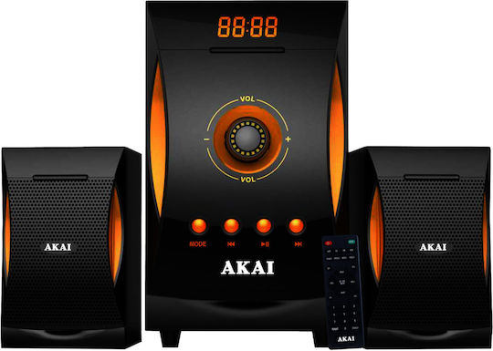 Akai Proffesional Sistem audio 2.1 SS032A-3515 110582-0089 38W cu Media digitale Player și Bluetooth Negru