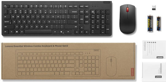 Lenovo Essential Ασύρματο Σετ Πληκτρολόγιο & Ποντίκι International English